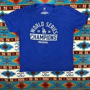 MLB Los Angeles‎ Dodgers World Series Champions T-Shirt Blue XL